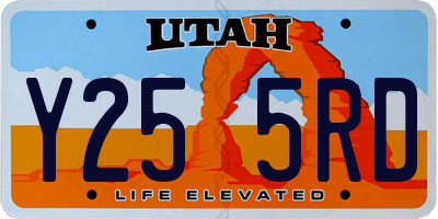 UT license plate Y255RD