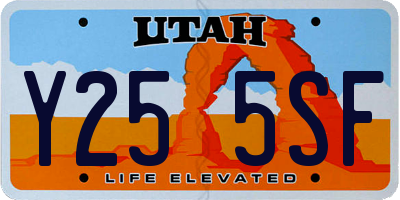 UT license plate Y255SF