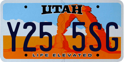 UT license plate Y255SG