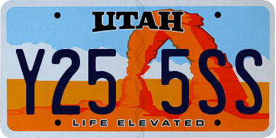 UT license plate Y255SS