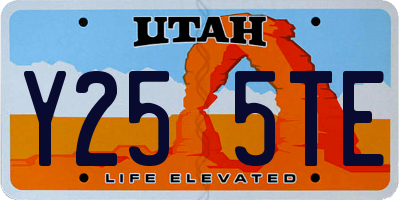 UT license plate Y255TE