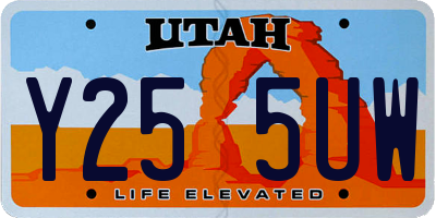 UT license plate Y255UW