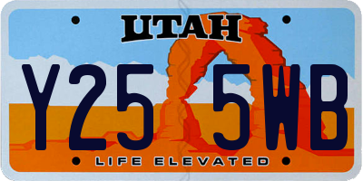 UT license plate Y255WB
