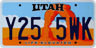 UT license plate Y255WK