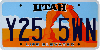 UT license plate Y255WN