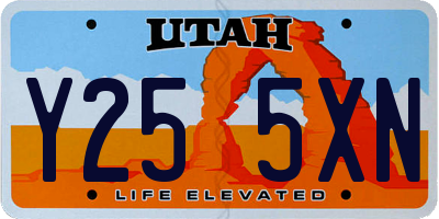 UT license plate Y255XN