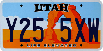 UT license plate Y255XW