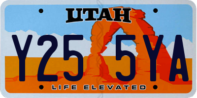 UT license plate Y255YA