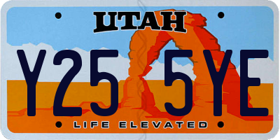 UT license plate Y255YE