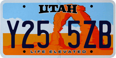 UT license plate Y255ZB