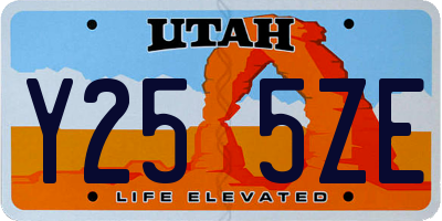 UT license plate Y255ZE