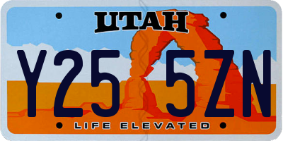 UT license plate Y255ZN
