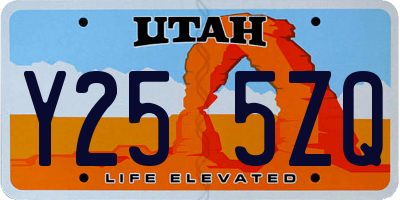 UT license plate Y255ZQ