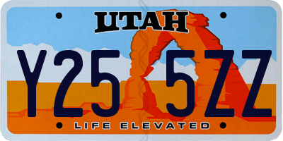 UT license plate Y255ZZ
