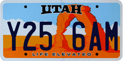 UT license plate Y256AM