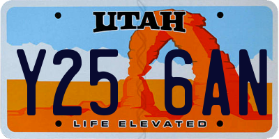 UT license plate Y256AN