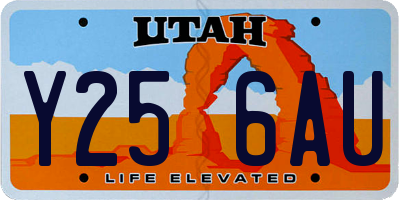 UT license plate Y256AU