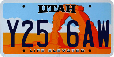 UT license plate Y256AW