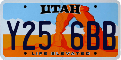 UT license plate Y256BB