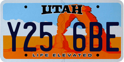 UT license plate Y256BE