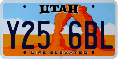 UT license plate Y256BL