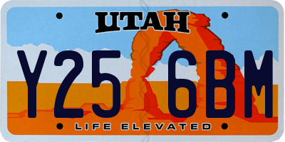 UT license plate Y256BM