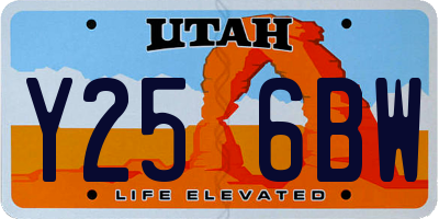 UT license plate Y256BW