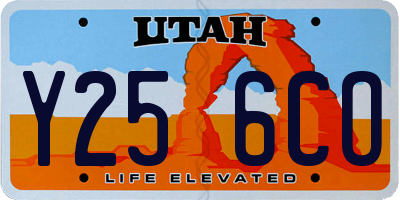 UT license plate Y256CO