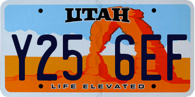 UT license plate Y256EF