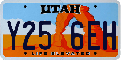 UT license plate Y256EH