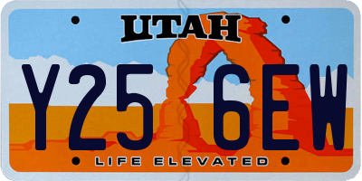 UT license plate Y256EW