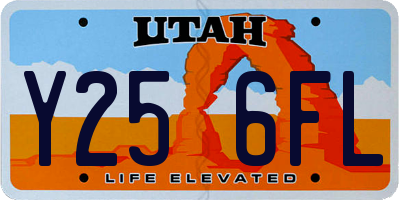UT license plate Y256FL