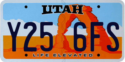 UT license plate Y256FS