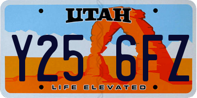 UT license plate Y256FZ