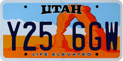 UT license plate Y256GW