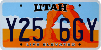 UT license plate Y256GY