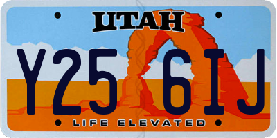 UT license plate Y256IJ