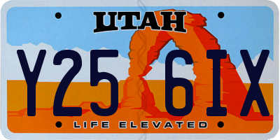 UT license plate Y256IX