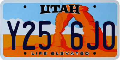UT license plate Y256JO