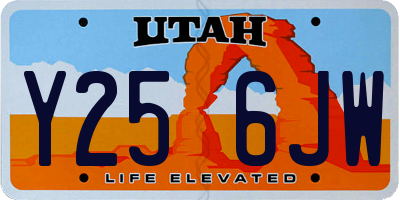 UT license plate Y256JW