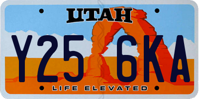 UT license plate Y256KA