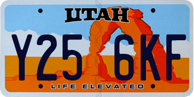 UT license plate Y256KF