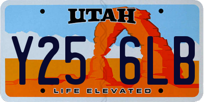 UT license plate Y256LB