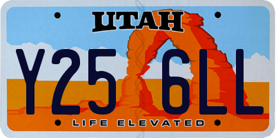 UT license plate Y256LL