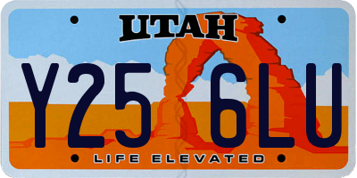 UT license plate Y256LU