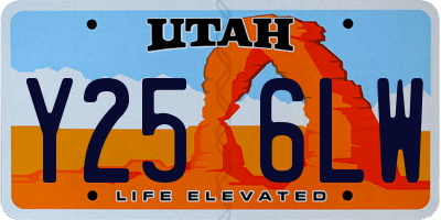UT license plate Y256LW