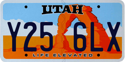 UT license plate Y256LX