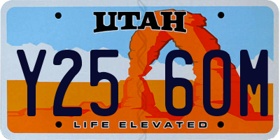 UT license plate Y256OM