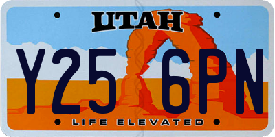 UT license plate Y256PN