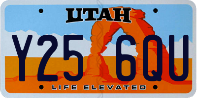 UT license plate Y256QU